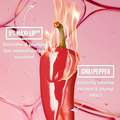 Maybelline Lifter Gloss Lifter Plump - Cocoa Zing | Plumping Lip Gloss with Chili Pepper & 5% Maxi-Lip | Sheer Cool Brown | 1 Count