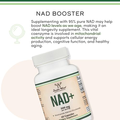 Double Wood NAD+ 500mg, 60 Capsules