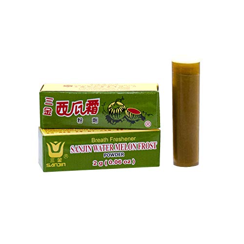 Sanjin Watermelon Frost Compound Powder for Throat Relief (6 Vials)