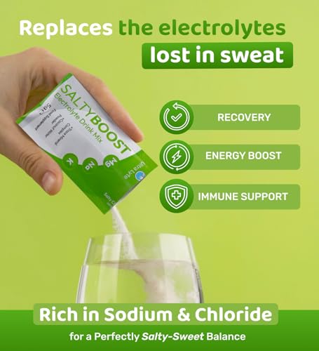 Ultra Lyte SaltyBoost Drink Mix - Salty Citrus Electrolytes Powder - 12 Sachets