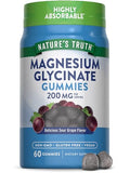 Nature's Truth Magnesium Glycinate 200mg - 60 Gummies for Stress Relief & Sleep Support