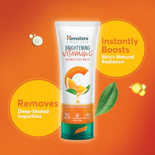 Himalaya Vitamin C Orange Face Wash - 100ml for Brightening & Radiant Skin