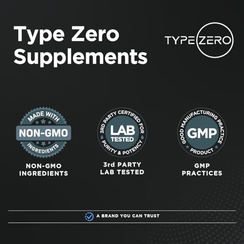 Type Zero Magnesium Glycinate (210mg | 180 Capsules) | Pure, Non-GMO, Gluten Free, High Absorption