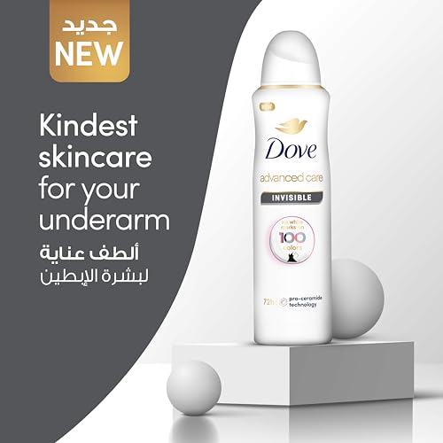 Dove Advanced Care Antiperspirant Deodorant Spray - Invisible, No White Marks, 150ml