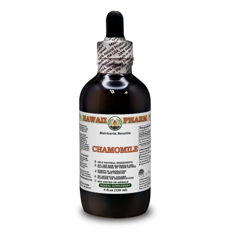 Chamomile Dry Flower Alcohol-Free Liquid Extract Glycerite, 120 ml