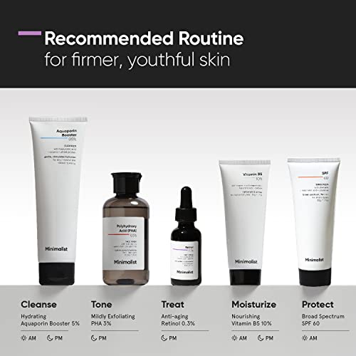 Minimalist 0.3% Retinol Serum - Anti-Aging Night Serum with Retinol & Q10 for Fine Lines & Wrinkles - 30ml