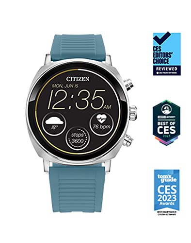 Citizen CZ Smart PQ2 41mm Unisex Smartwatch with YouQ App – Wear OS, GPS, Heart Rate, Fitness Tracking, Amazon Alexa Compatible