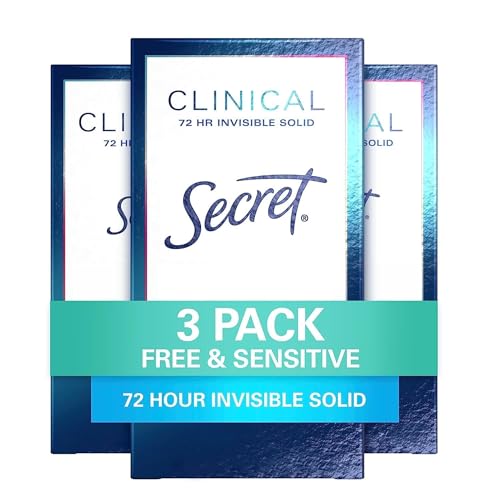 Secret Clinical Strength Women's Antiperspirant Deodorant, Unscented, 1.6 oz (3-Pack)