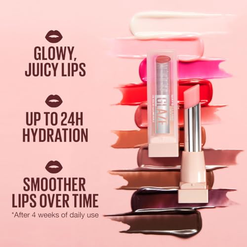 Maybelline New York Lifter Glaze Oil Balm Lipstick - Hydrating Glossy Balm with Hyaluronic Acid & Acerola Cherry Extract - Shade 007 Berry Haze