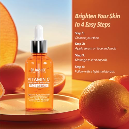 DR.RASHEL Vitamin C Face Serum - Brightening & Anti-Aging for Men & Women (50ml)