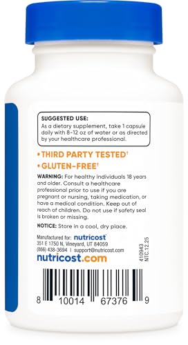 Nutricost Benfotiamine 300mg - 90 Capsules | Gluten-Free, Non-GMO, Vegetarian