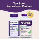 Natrol Melatonin 3 mg Time Release, Dietary Supplement to Minimize Wake Ups, Nighttime Sleep Aid, 100 Tablets, Up to a 100 Day Supply