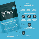 Triple Absorption Magnesium Complex: Glycinate, Citrate & Malate 1800mg - 90 Vegan Capsules (UK Made)