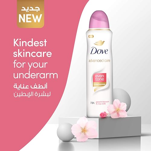 Dove Advanced Care Antiperspirant Deodorant Spray - Even Tone, 72H Protection, 150ml