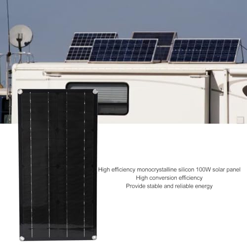 100W Monocrystalline Solar Panel Kit - Outdoor Camping Power Station for RV & Boat