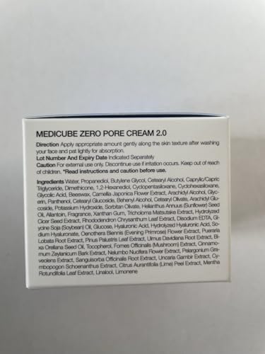 MEDICUBE Zero Pore Cream 2.0 50ml - Advanced Pore Minimizing & Oil Control Formula