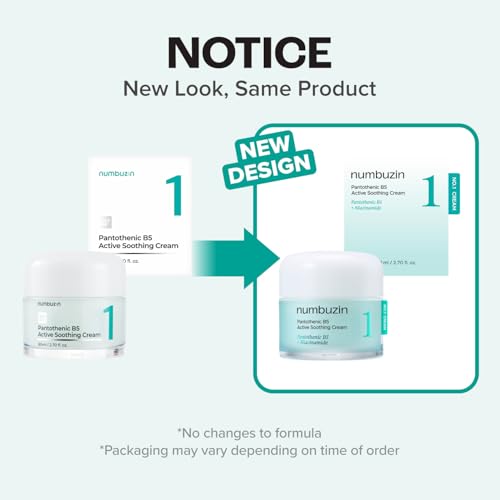 numbuzin Pantothenic Active Soothing Cream – Deep Hydration & Barrier Support with Panthenol | Calming Moisturizer for Sensitive & Dry Skin | Korean Skincare