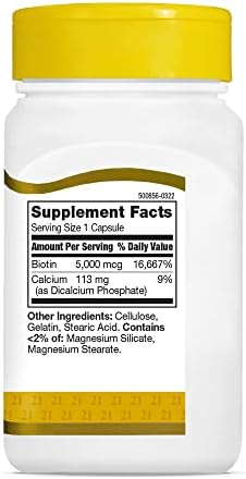 21st Century Super Potency Biotin - 5000 mcg, 110 Capsules
