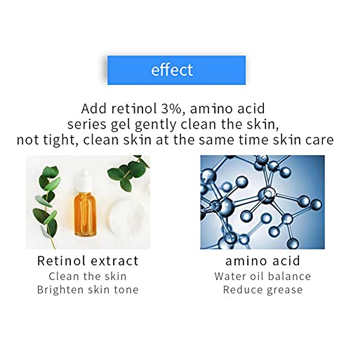 Retinol & Amino Acid Facial Cleansing Gel - Deep Pore Cleansing & Oil Control