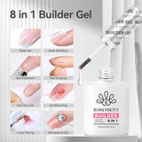 BORN PRETTY 8-in-1 Clear Builder Gel for Nails - 15ml Bottle
