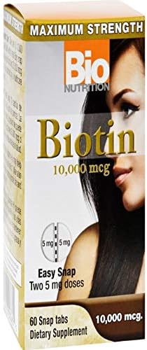 Bio Nutrition Biotin 10000Mcg - 60 Count - Supports Hair, Skin & Nails