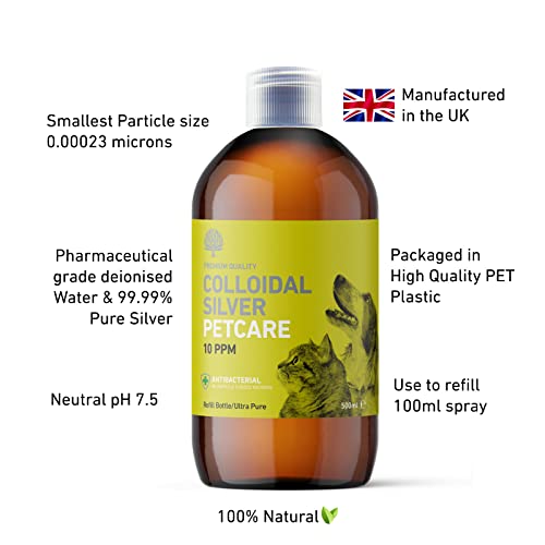 Nature's Greatest Secret Colloidal Silver Antibacterial Pet Spray 10ppm 500ml