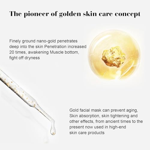 Azonee 2-Pack Gold Foil Peel-Off Anti-Aging Mask - 98.4% Pure Gold Formula