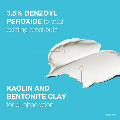 Neutrogena Clear Pore 2-in-1 Facial Cleanser & Face Mask with Kaolin, Bentonite Clay & 3.5% Benzoyl Peroxide, 4.2 fl. oz, 3 Pack