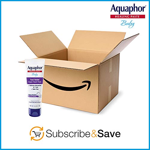Aquaphor Baby Diaper Rash Paste 3.5 oz - Soothing Protection for Sensitive Skin