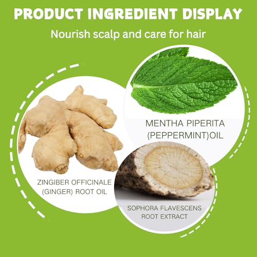 Hair Regrowth System - Advanced Growth Care with Peppermint & Ginger, Thicker Healthier Hair