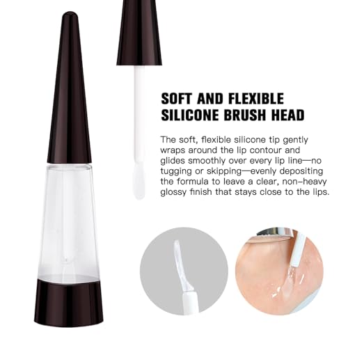 Lip Plumper with Hyaluronic Acid - Clear Moisturizing Lip Gloss for Full, Juicy Lips