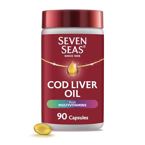 Seven Seas Cod Liver Oil Plus Multivitamins 90 Capsules - Heart Brain Vision Health Support