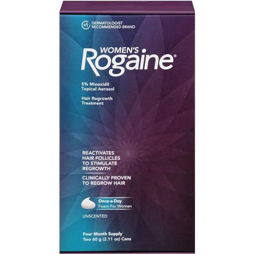 Rogaine Women’s Hair Regrowth Foam – 2-Pack (2% Minoxidil, 60g Each)