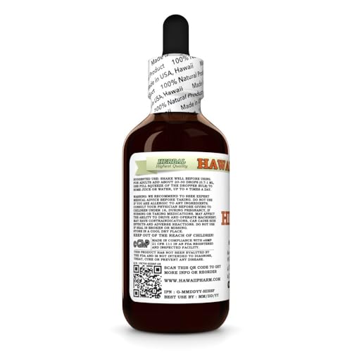 Hawaii Pharm Organic Hibiscus Liquid Extract - Alcohol-Free Herbal Supplement 2 oz