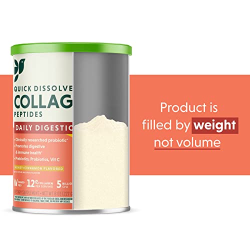 Great Lakes Wellness Daily Digestion Collagen Peptides - Honey + Cinnamon - 8 oz Canister