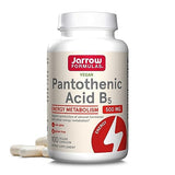 Jarrow Formulas Pantothenic Acid (B5) 500mg - 100 Veggie Caps - Energy & Metabolism Support