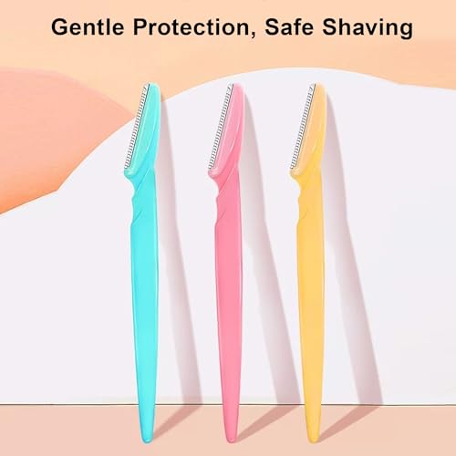 12 Pcs Eyebrow Razor for Women & Men - Facial Hair Remover & Dermaplaning Tool with Safety Cover
