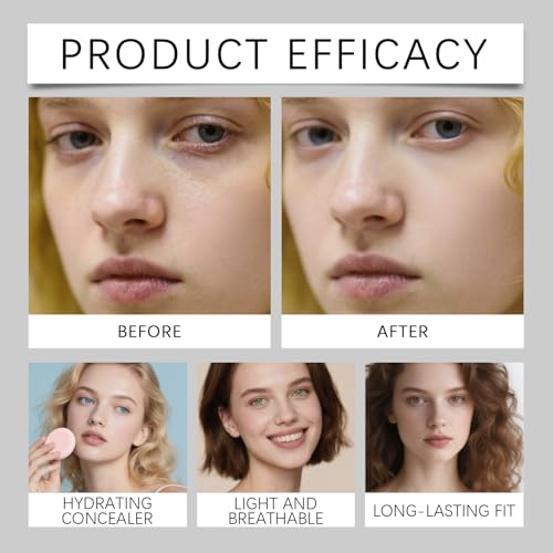Under Eye Brightener Concealer Full Coverage Hydrating Cream Long Lasting Dark Circles Corrector
