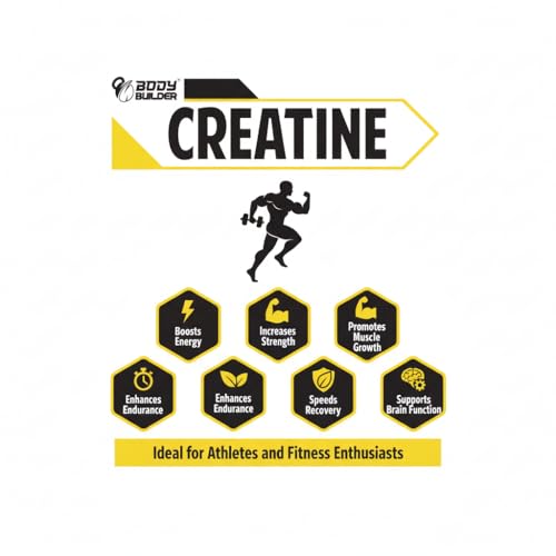 Body Builder Creatine Monohydrate Powder - 300g Unflavored for Muscle Growth & Performance