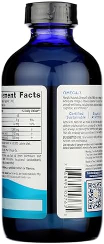 Nordic Naturals Omega-3 Lemon - 8 fl oz (237ml) - Large Bottle for Daily Support