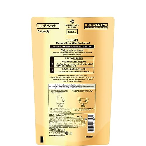 TSUBAKI Premium Repair Hair Conditioner Refill Pack 330mL - Nourishing Conditioner for All Hair Types