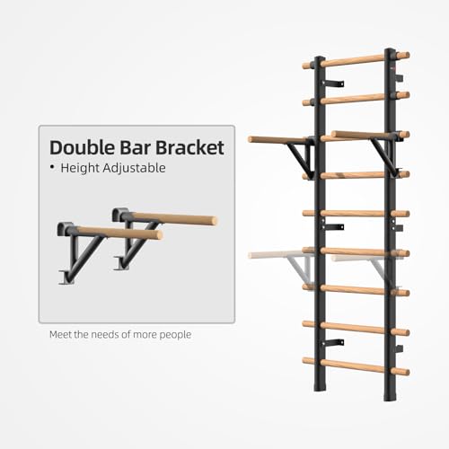 Double Bar Bracket - Heavy Duty Mounting Bar for Fitness Home Gym Equipment & Office Use