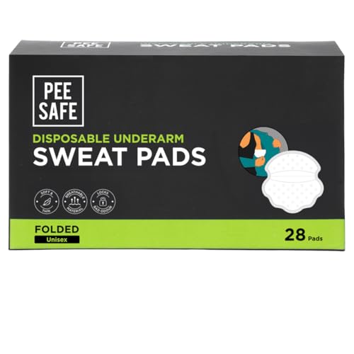 Pee Safe Disposable Underarm Sweat Pads - Absorbent & Odor-Control for Men & Women - 14 Pairs (28 Units)