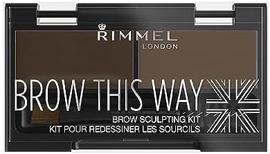 Rimmel London 2-in-1 Eyebrow Palette - Brown - Effortless Eyebrow Shaping