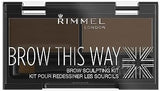 Rimmel London 2-in-1 Eyebrow Palette - Brown - Effortless Eyebrow Shaping
