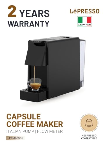 LePresso Nespresso Compatible Coffee Maker - 19-Bar Pump, Auto Eject, 600ml Tank