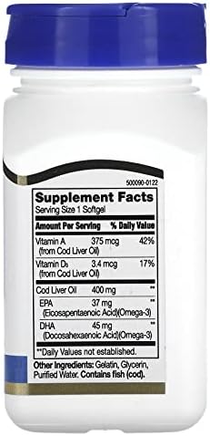 21st Century Norwegian Cod Liver Oil - 110 Softgels