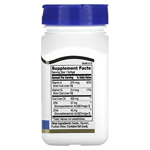 21st Century Norwegian Cod Liver Oil - 110 Softgels