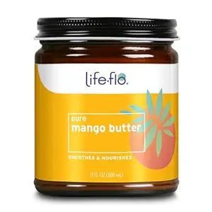 Life-flo Pure Mango Butter - 9 fl oz (266 ml) - Deeply Moisturizing Body Butter