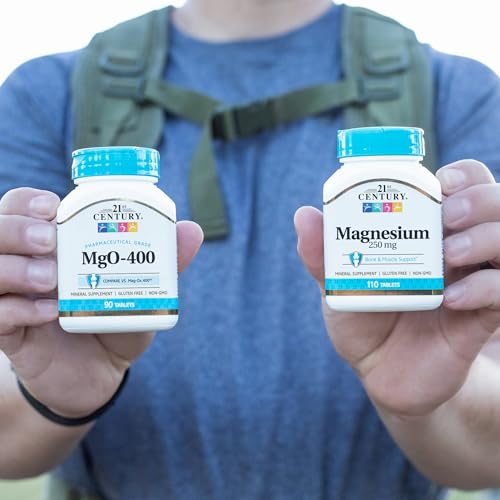21st Century MgO 400 mg - 90 Tablets | Magnesium Oxide Supplement